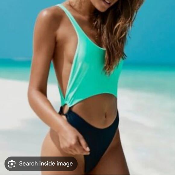 TRIANGLE Jarah one piece monokini cutout high waist swimsuit S - Picture 1 of 2